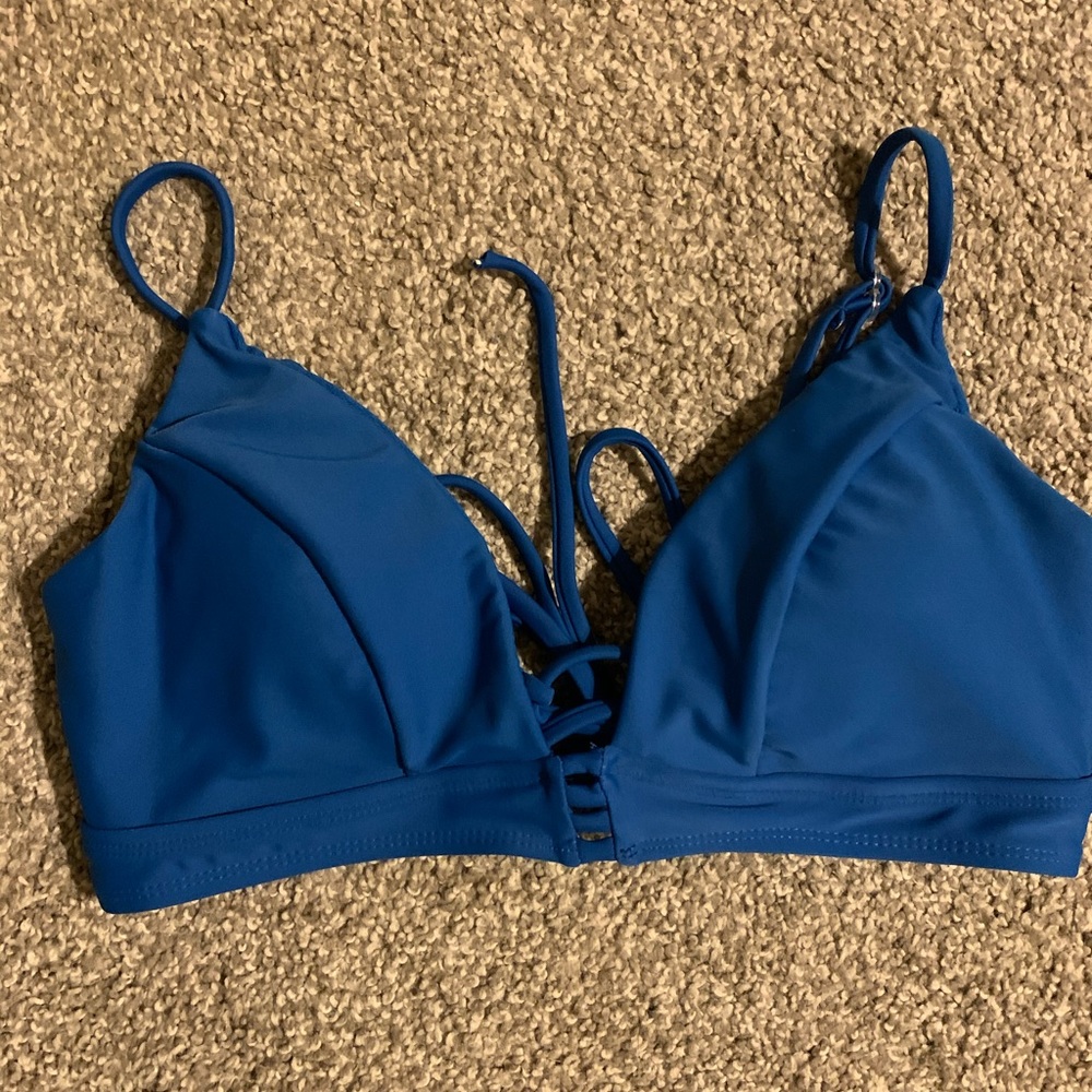 Blue bikini top